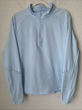 Asics Women’s Light Blue Half-Zip Pullover Size L